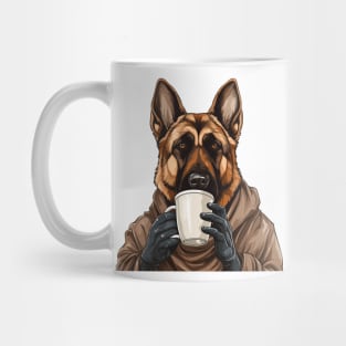 German Shepherd Drinking Coffee Mug